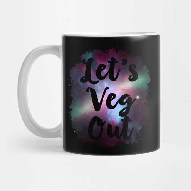 Let's Veg Out Funny 80's Design by solsateez